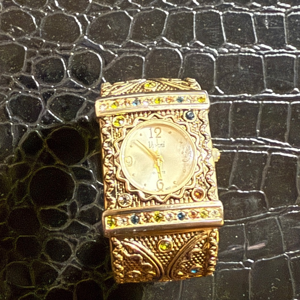 Vivani Gold Cuff Watch